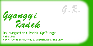 gyongyi radek business card